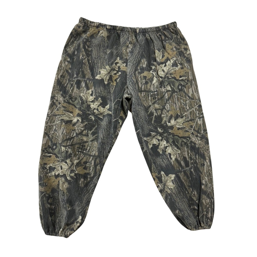 Y2K Mossy Oak Real Tree Camouflage Pocket Sweatpants Outdoors Vintage Adult 3XL